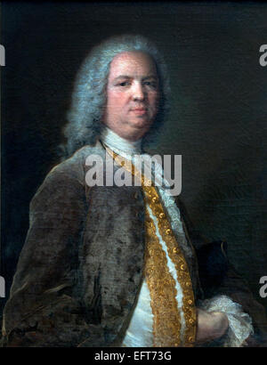 Ritratto del banchiere di Francoforte Johann Georg Leerse (1691-1762) Jean Marc Nattier (1685-1766) Francia - Francese Foto Stock