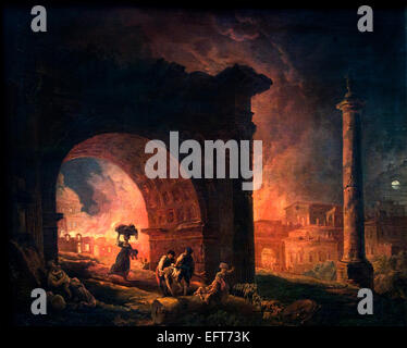 Hubert Robert (1733-1808) le rovine Romane 1773. Francia - Francese Foto Stock