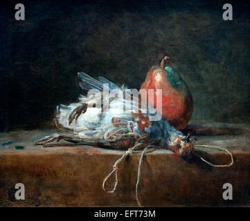 Ancora in vita con la pernice e pera 1748 Jean Baptiste SIMÉON CHARDIN 1699 -1779 Francia - Francese Foto Stock