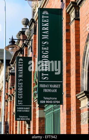 Saint George's mercato, Belfast Foto Stock