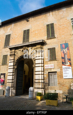 Palazzo Toschi Mosca, case Musei Civici e Museo della Ceramiche, arte e ceramica musei, Pesaro, Regione Marche, Italia Foto Stock