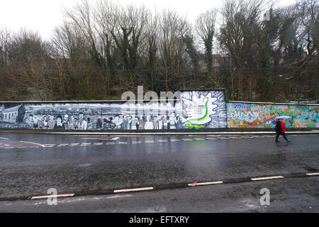 Brandywell murale Derry Foto Stock