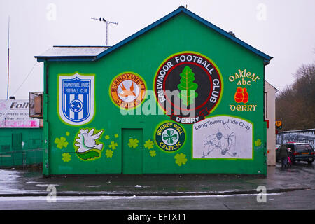 Brandywell murale Derry Foto Stock