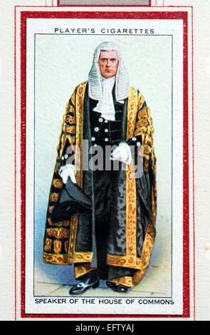 Lettore di carta per sigarette - Altoparlante della House of Commons. Foto Stock