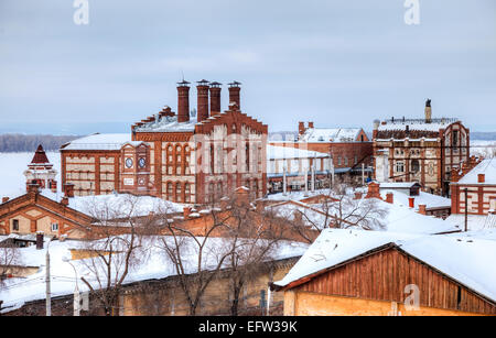 Vista su Zhiguli birreria a Samara, Russia. È stata fondata nel 1881 Foto Stock