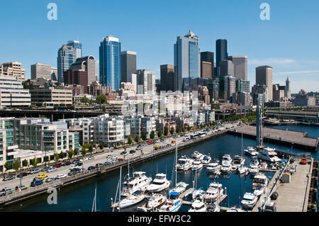 Vista aerea del Seattle Washington Skyline Foto Stock