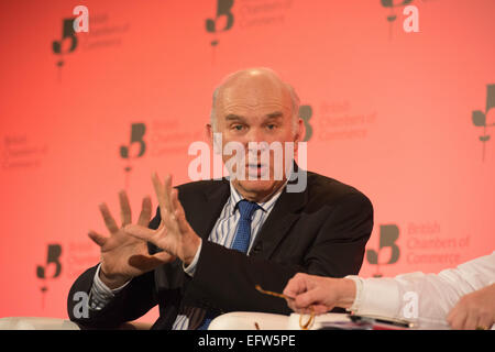 Vince il cavo MP parlando presso le Camere di commercio britanniche conferenza annuale. Foto Stock