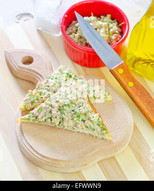 Pane con fegato di pannocchia Foto Stock