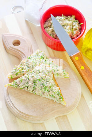 Pane con fegato di pannocchia Foto Stock