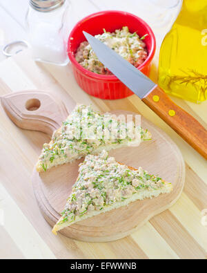 Pane con fegato di pannocchia Foto Stock