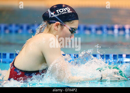 JISS, Tokyo, Giappone. 10 Febbraio, 2015. Reona Aoki, 10 febbraio 2015 - Nuoto : Sessione di Allenamento di nuoto Giappone Team Nazionale a JISS, Tokyo, Giappone. Credito: Shingo Ito AFLO/sport/Alamy Live News Foto Stock