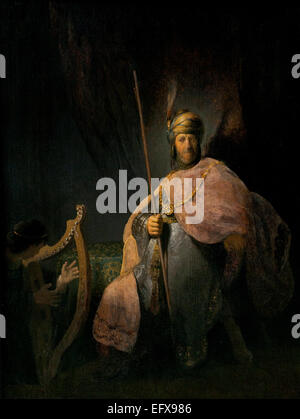 Davide che suona l'Arpa prima di Saul 1630 Harmenszoon Rembrandt van Rijn 1606-1669 olandese Paesi Bassi Foto Stock