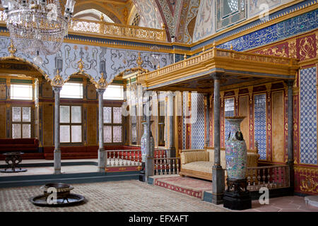 Salone Imperiale, Harem, Il Palazzo di Topkapi, Istanbul, Turchia Foto Stock