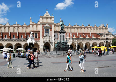 Panno Hall sulla piazza del Mercato di Cracovia in Polonia. Foto Stock