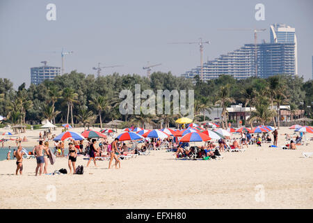 Al Parco sulla spiaggia di Mamzar in Sharjah Emirati Arabi Uniti Foto Stock