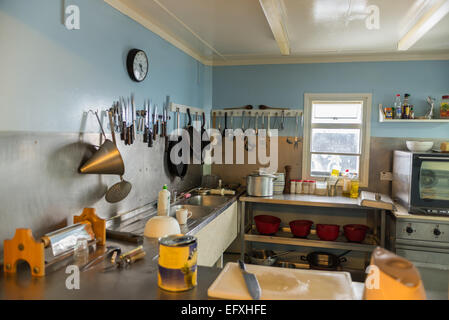 La cucina di Vernadsky ucraino di Ricerca in Antartide base, Galindez Island Foto Stock