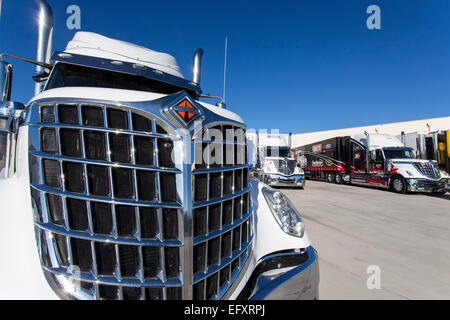 Concord, NC, Stati Uniti d'America. Xi Febbraio, 2015. Concord, NC - Feb 11, 2015: Il Roush Fenway Racing per caricare le loro auto prima voce off a Daytona per il 2015 Speedweeks a Roush Fenway Racing in concordia, NC. Credito: csm/Alamy Live News Foto Stock