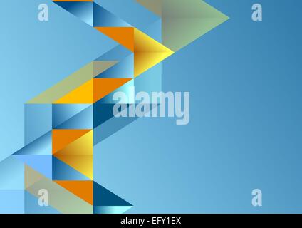 Luminose corporate tech sfondo. Vettore di progettazione geometrica Foto Stock