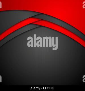 Dark abstract corporate background ondulate. Il design del vettore Foto Stock