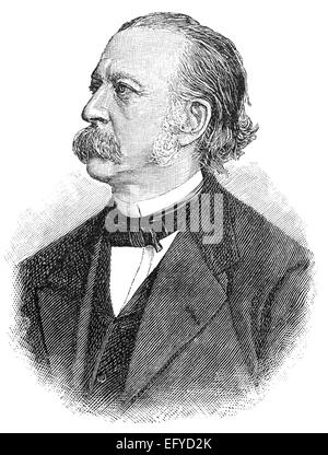 Theodor Fontane, 1819 - 1898, un romanziere tedesco e poeta, Foto Stock