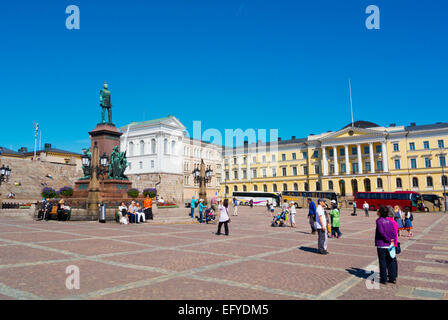 Senaatintori, la Piazza del Senato, Helsinki, Finlandia, Europa Foto Stock