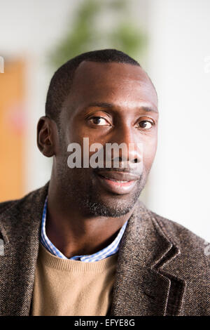 Jimmy Floyd Hasselbaink, ex Chelsea player, ora manager di Burton Albion Football Club Foto Stock