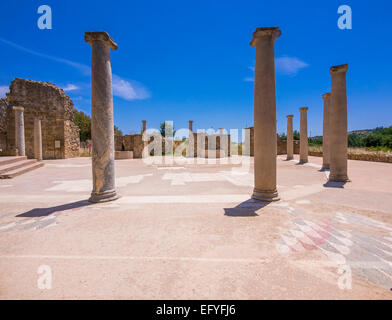 Villa Romana del Casale, sito Patrimonio Mondiale dell'UNESCO, nei pressi di Piazza Armerina Provincia di Enna, Sicilia, Italia Foto Stock