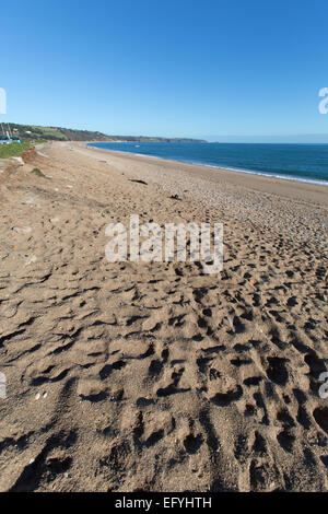 Vista pittoresca del Devon's Slapton Sands Beach. Foto Stock