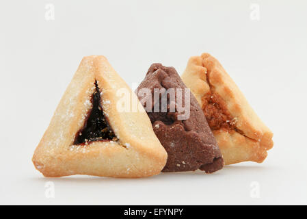 Tradizionale festa ebraica cibo - festa di Purim Hamantaschen Foto Stock