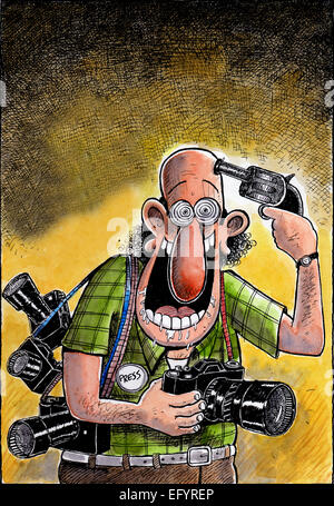 Piano di paparazzi Foto Stock