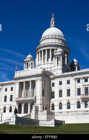 La Rhode Island State House è il Campidoglio degli Stati Uniti stato di Rhode Island e si trova nella città di Provvidenza. Foto Stock