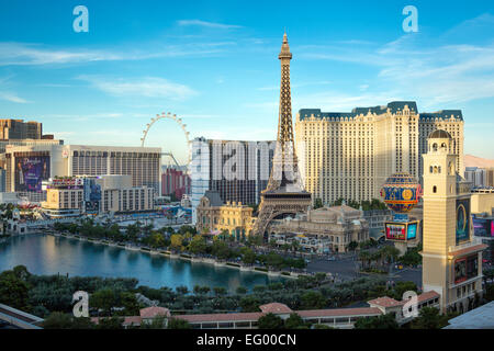 HOTEL casinò della striscia di LAS VEGAS SKYLINE NEVADA USA Foto Stock