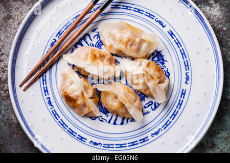 Kimchi speciale gnocco fritto close up Foto Stock