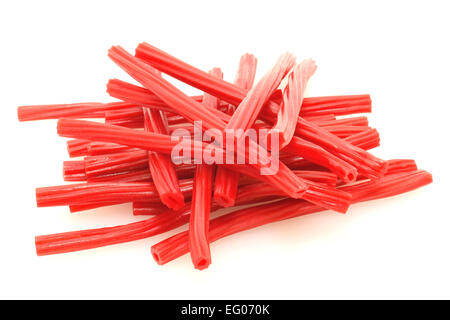 Tanti deliziosi dolci di liquirizia rossa twist squisita Foto Stock