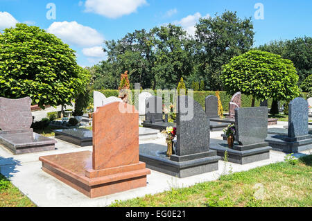 Lapidi del cimitero Foto Stock