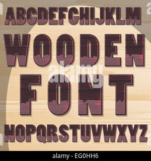 lettere di legno Foto Stock