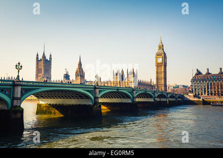 Il Big Ben e le case del parlamento, Londra Foto Stock