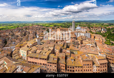 Vista aerea di Siena Foto Stock