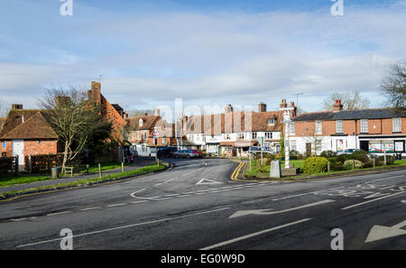 BIDDENDEN, KENT, Regno Unito, Gennaio 2015 - Il verde nel villaggio Biddenden, Kent, Regno Unito Foto Stock