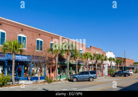 Avenue a est del centro storico di Apalachicola, Franklin County, Florida, Stati Uniti d'America Foto Stock