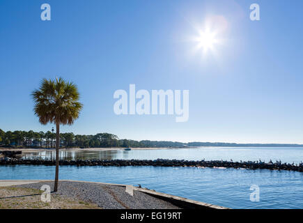 Il lungomare a Port St Joe, contea di Franklin, costa del Golfo della Florida, Stati Uniti d'America Foto Stock