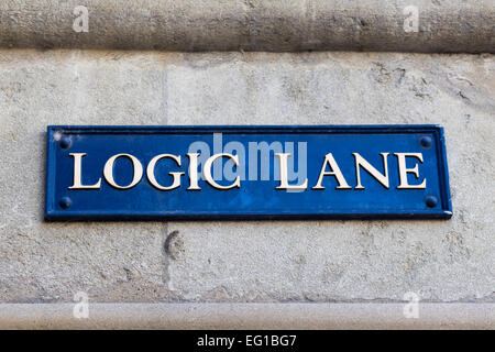 Logic Lane Oxford Foto Stock