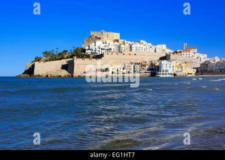 Castello, Peniscola, Comunità Valenciana, Spagna Foto Stock