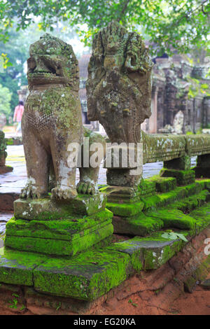 Il Banteay Kdei tempio (1181), Angkor, Siem Reap, Cambogia Foto Stock