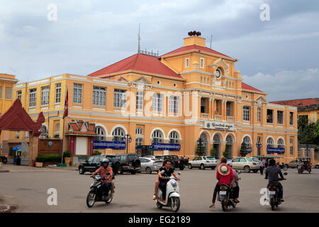 Cambogia storico post office, Phnom Penh Cambogia Foto Stock