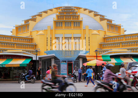 Mercato centrale (1930s), Phnom Penh Cambogia Foto Stock
