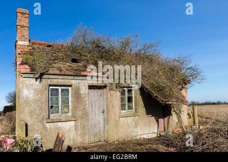 Casa in remoto in rovine venduto per casa vacanze ristrutturazione vicino a St Briavels, Gloucestershire, England, Regno Unito Foto Stock