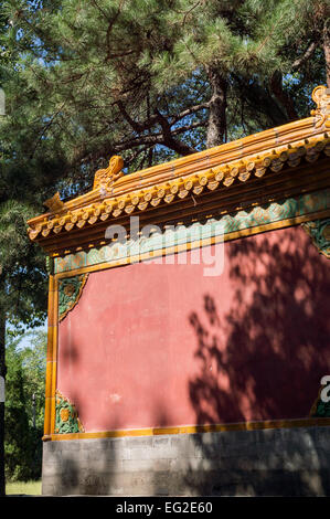 Il Dragone e la Fenice Gate, Via Sacra delle tombe Ming Changling, Pechino, Cina Foto Stock