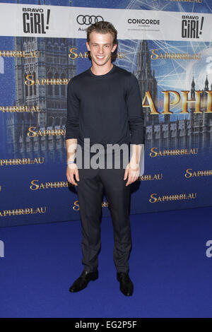 Premiere di Saphirblau a Mathaeser Filmpalast dotate: Jannis Niewoehner dove: Monaco di Baviera, Germania Quando: 12 Ago 2014 Foto Stock