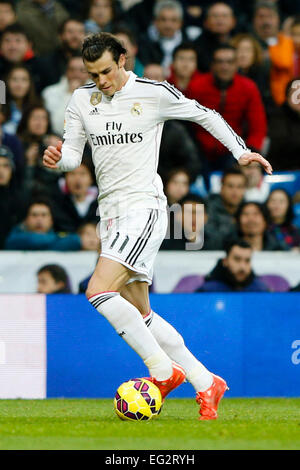 Madrid, Spagna. Xiv Feb, 2015. La Liag Football League. Real Madrid contro Deportivo La Coruna. 11 Gareth Bale centrocampista del Real Madrid . Credito: Azione Sport Plus/Alamy Live News Foto Stock